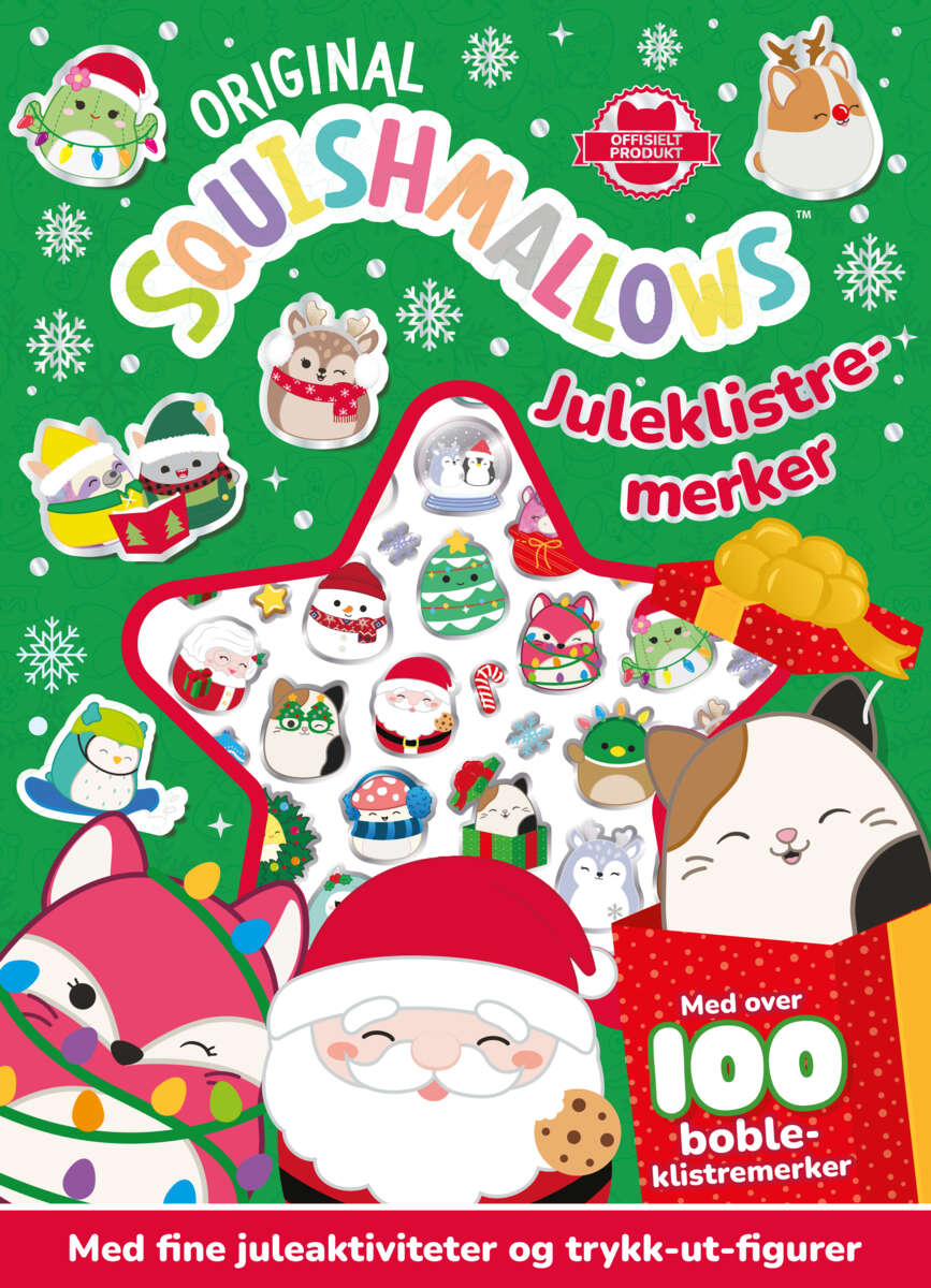 Original Squishmallows bobleklistremerkebok jul