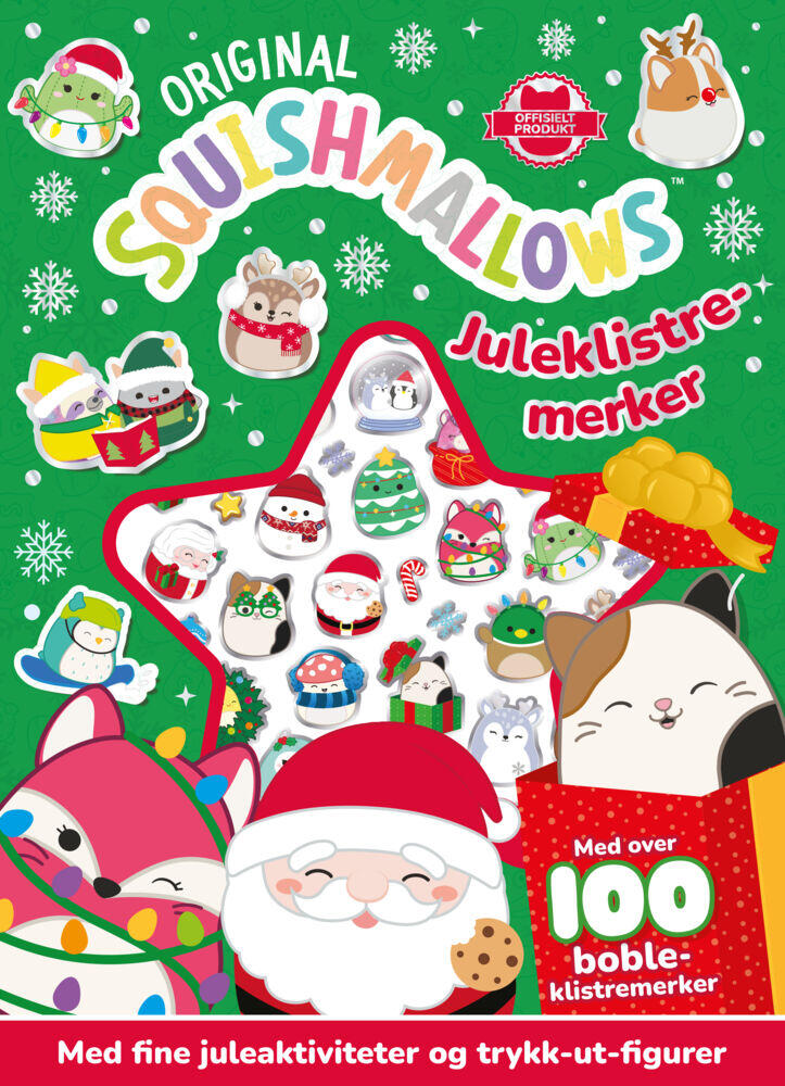 Original Squishmallows bobleklistremerkebok jul