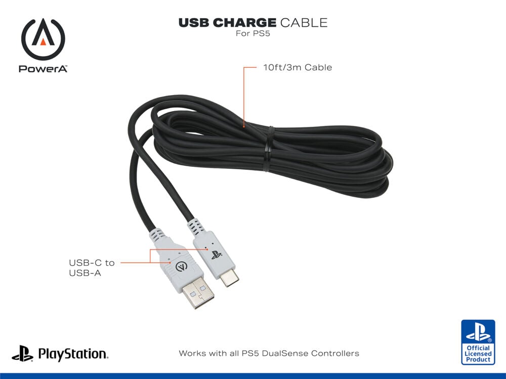 PowerA 380009 USB-C kabel for PS5