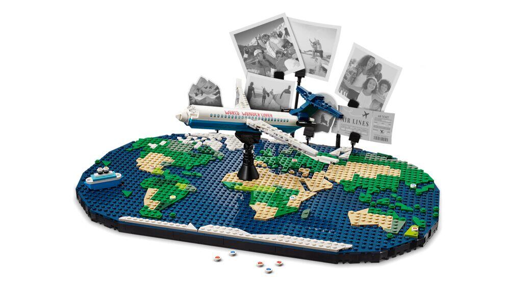 LEGO® Reiseminner. Byggesett med verdenskart 41838