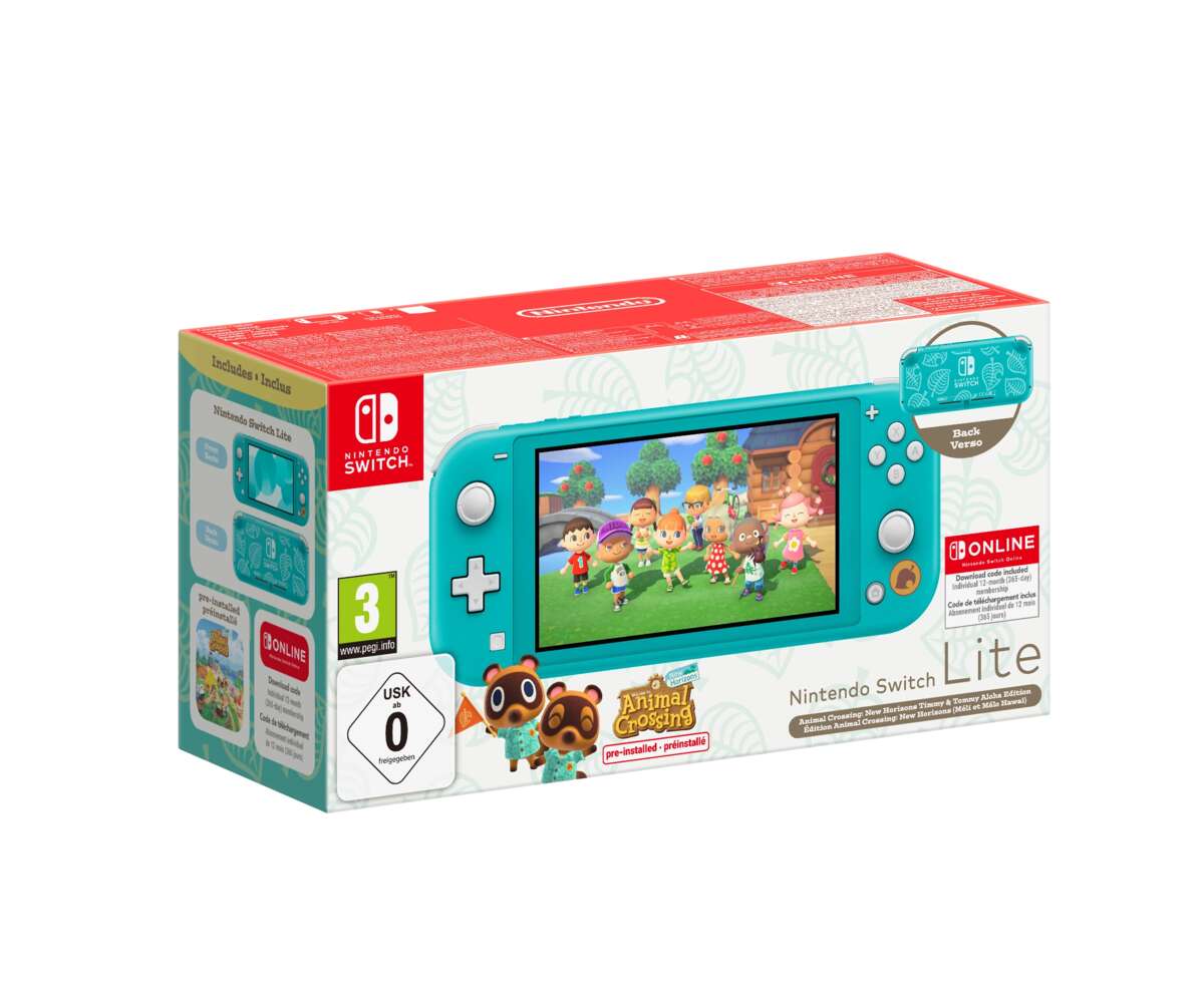 Nintendo Switch™ Lite konsoll Animal Crossing: New Horizons Timmy & Tommy Aloha Edition