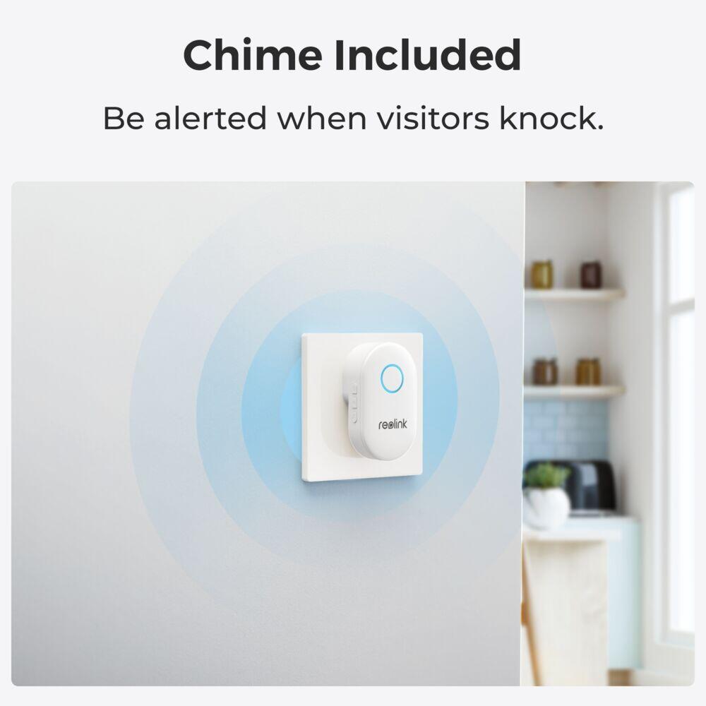 Reolink Smart 2K+ Video Doorbell WiFi-ringeklokke med 5 MP kamera