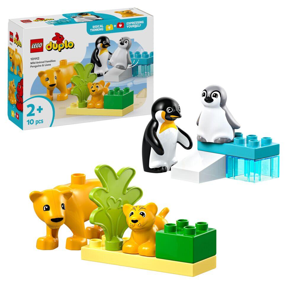 LEGO® DUPLO® Town Villdyrfamilier: Pingviner og løver 10442