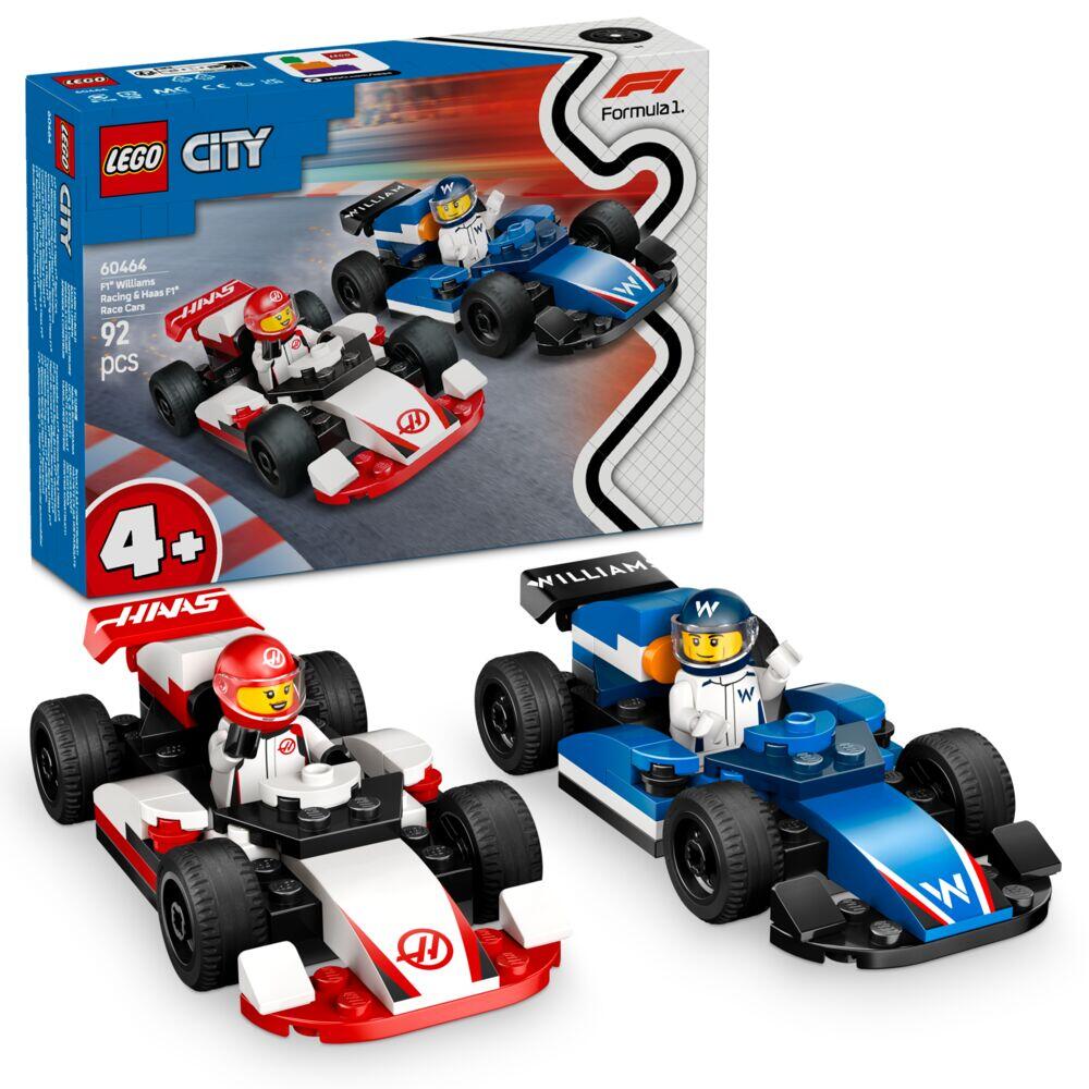 LEGO® City F1® Williams Racing og Haas F1® racerbiler 60464