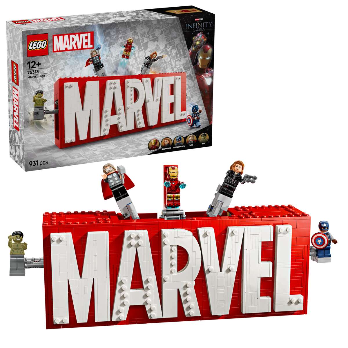 LEGO® Marvel: MARVEL logo og minifigurer 76313