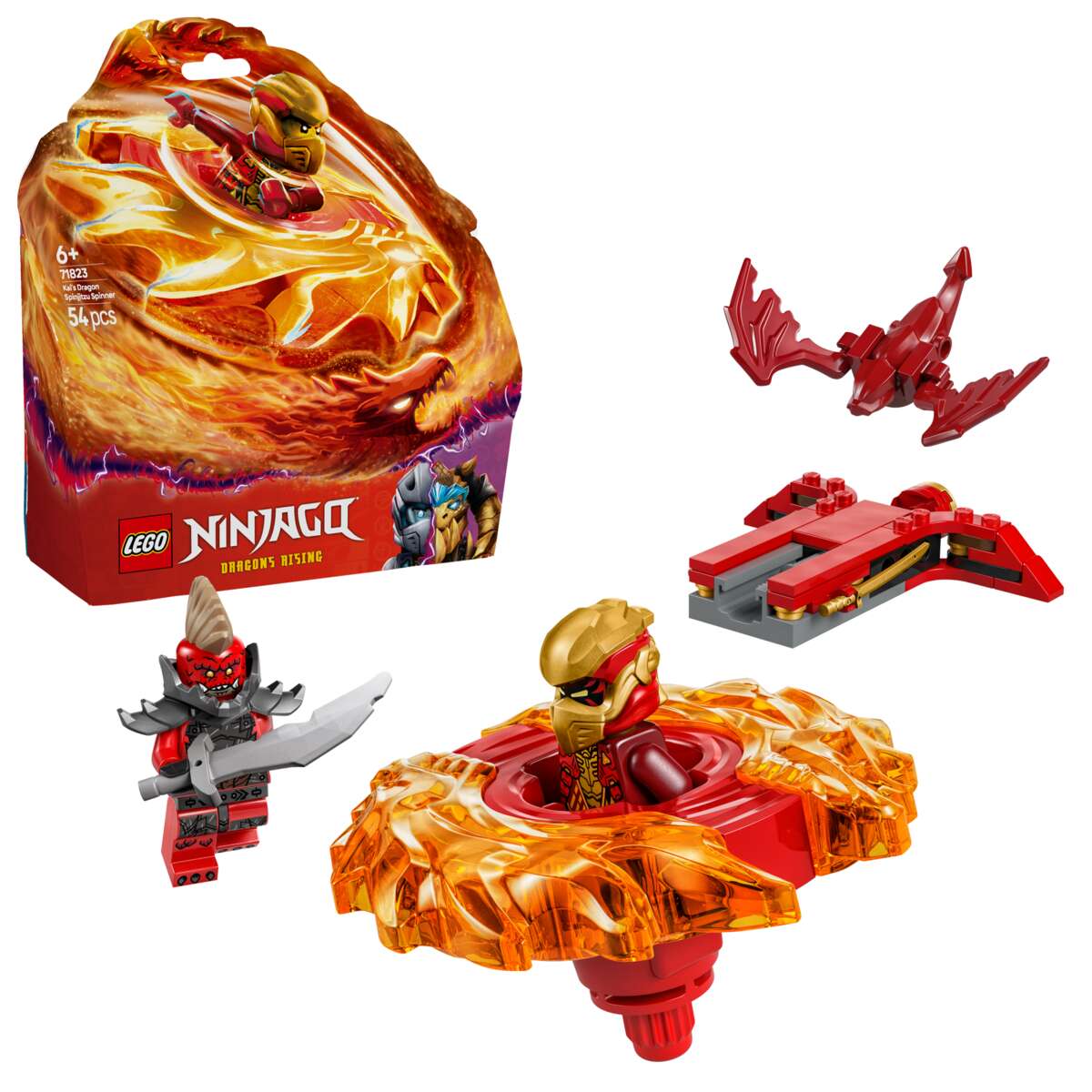 LEGO® NINJAGO® Kais Spinjitzu-dragespinner 71823