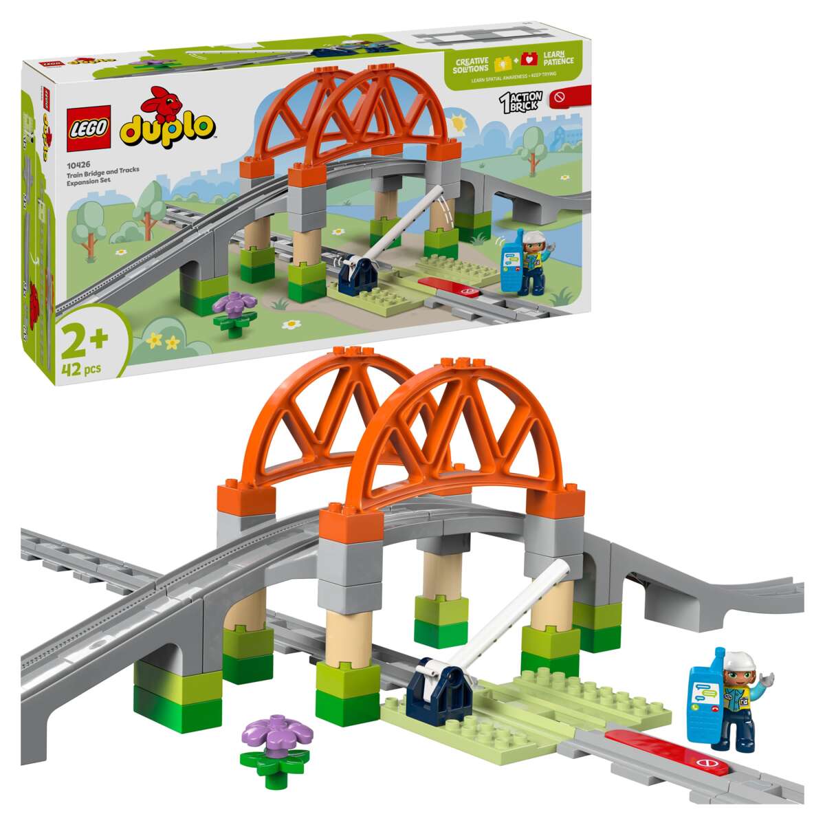 LEGO® DUPLO® Town Utvidelsessett med togbro og skinner 10426