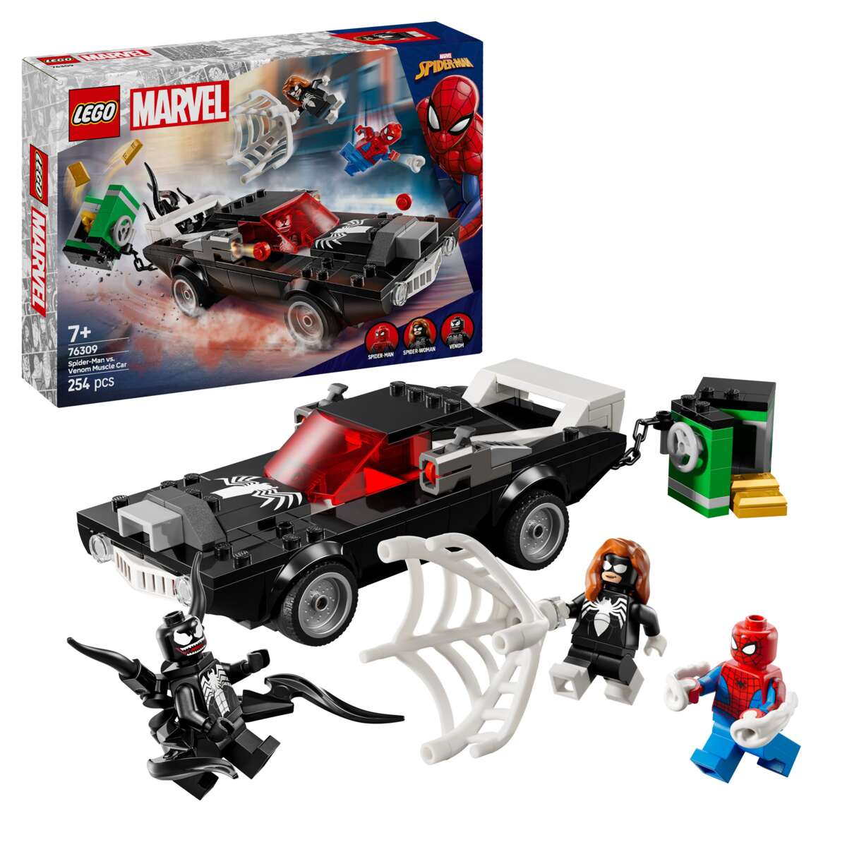 LEGO® Marvel Spider-Man mot Venom med muskelbil 76309