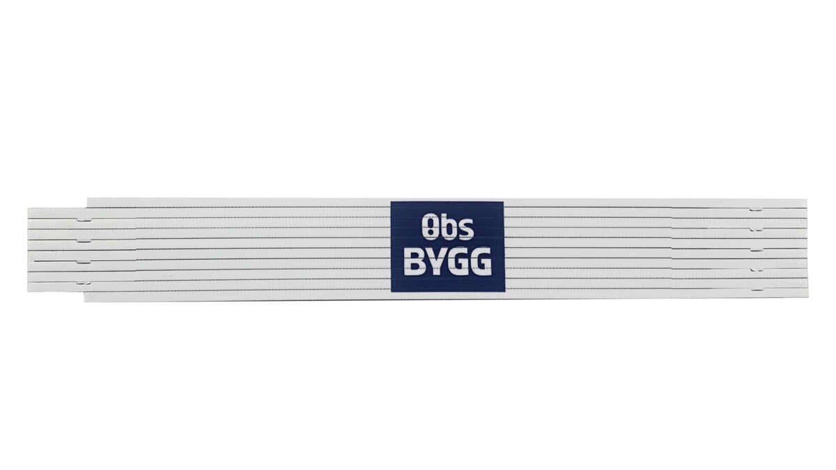 Obs BYGG 200 cm meterstokk