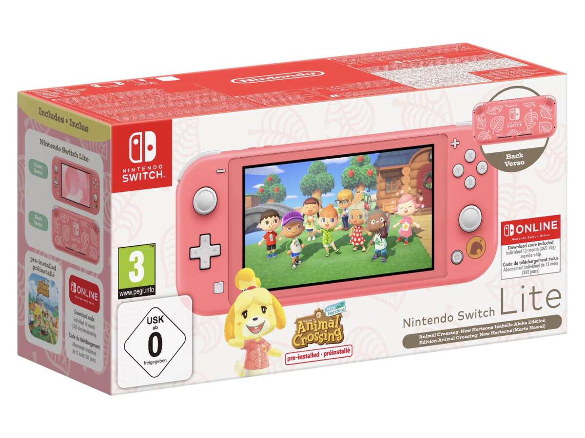 Nintendo Switch™ Lite konsoll Animal Crossing: New Horizons Timmy & Tommy Aloha Edition