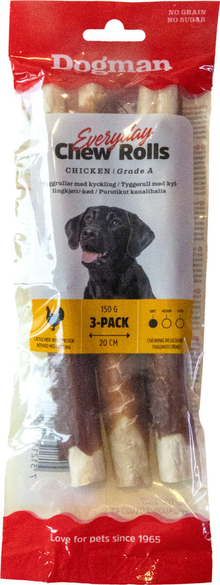 Dogman Everyday Chew Rolls Kylling 150g