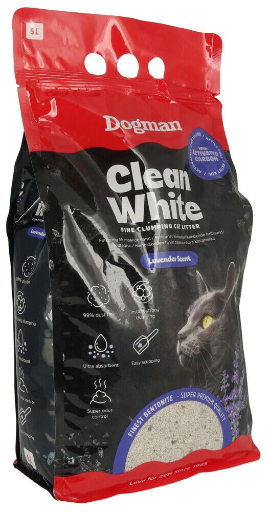 Dogman Cat Litter Clean White Activated Carbon 5l