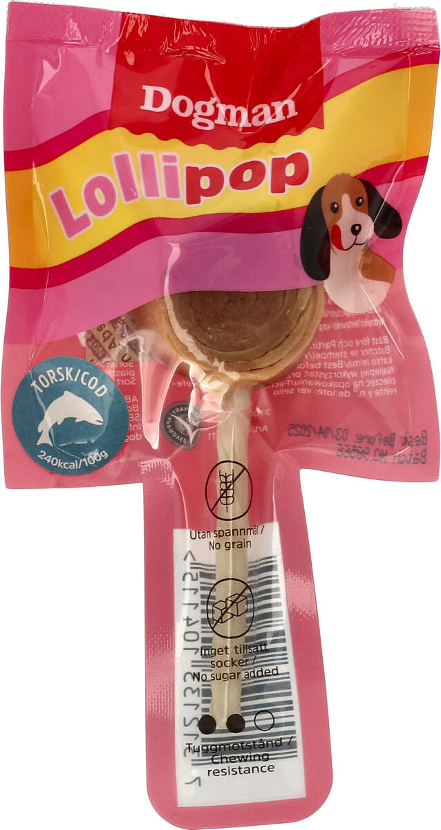 Dogman Tyggepinne Lollipop Mix 17g
