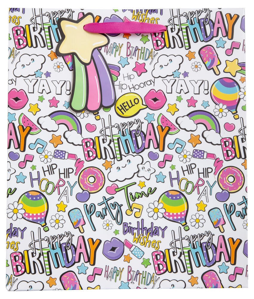 Gavepose medium Happy Birthday