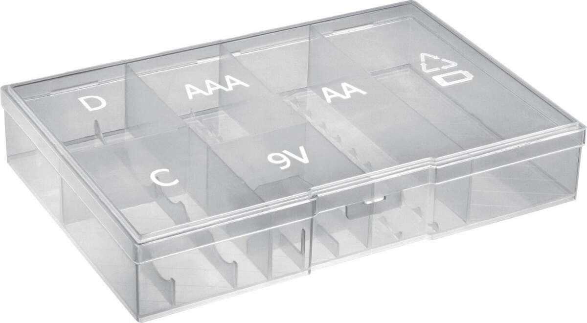 Oppbevaringsboks for batterier