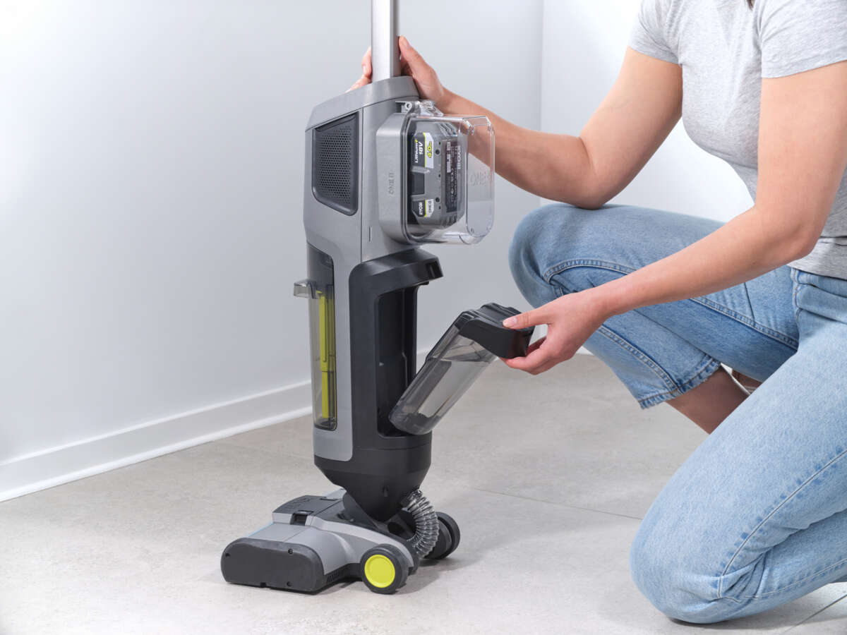 Ryobi ONE+ RHFC18BL-1X40G 3-i-1 gulvvasker m/batteri