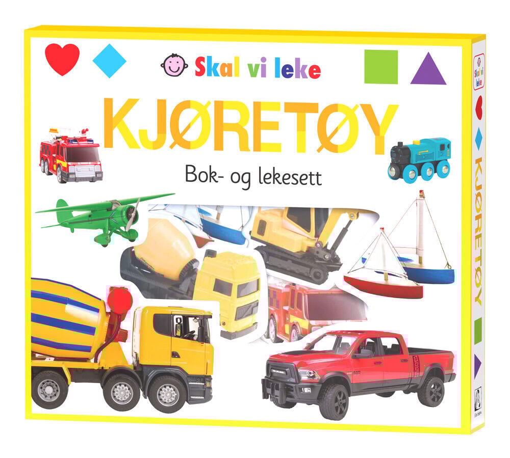 Kjøretøy - skal vi leke bok- og lekesett