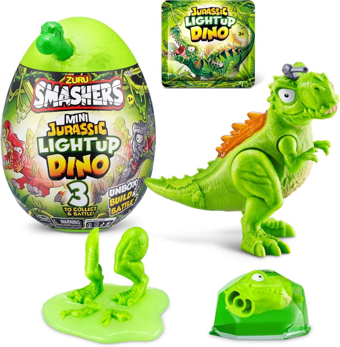 Smashers Nano Jurassic Light-Up Dino S1 overraskelsesegg