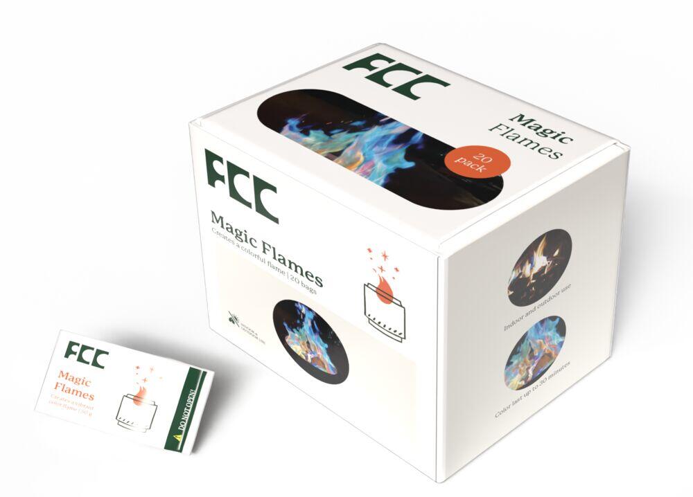 FCC Magic Fire fargepulver til bål 20-pk