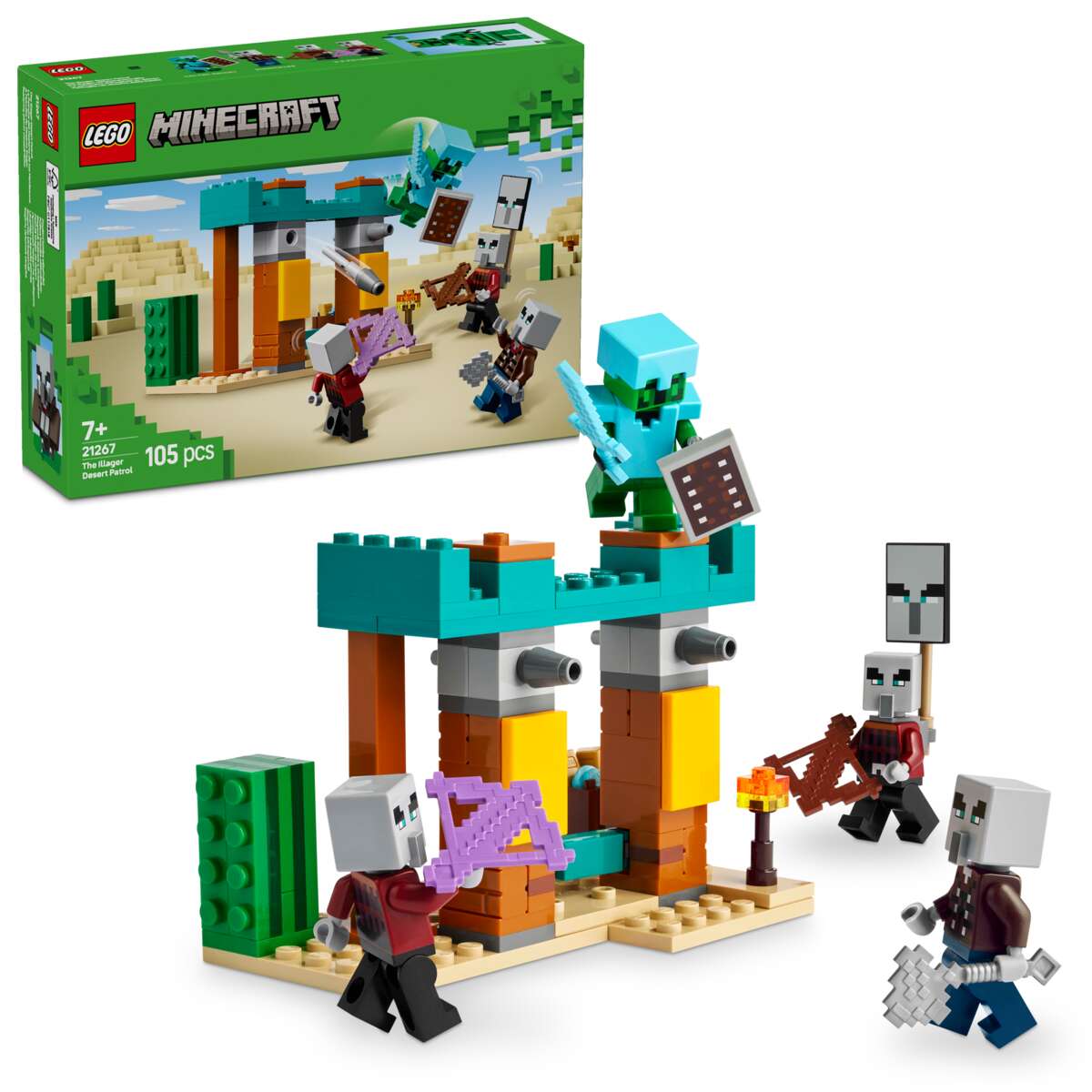 LEGO® Minecraft® Ondsbyboer-ørkenpatrulje 21267
