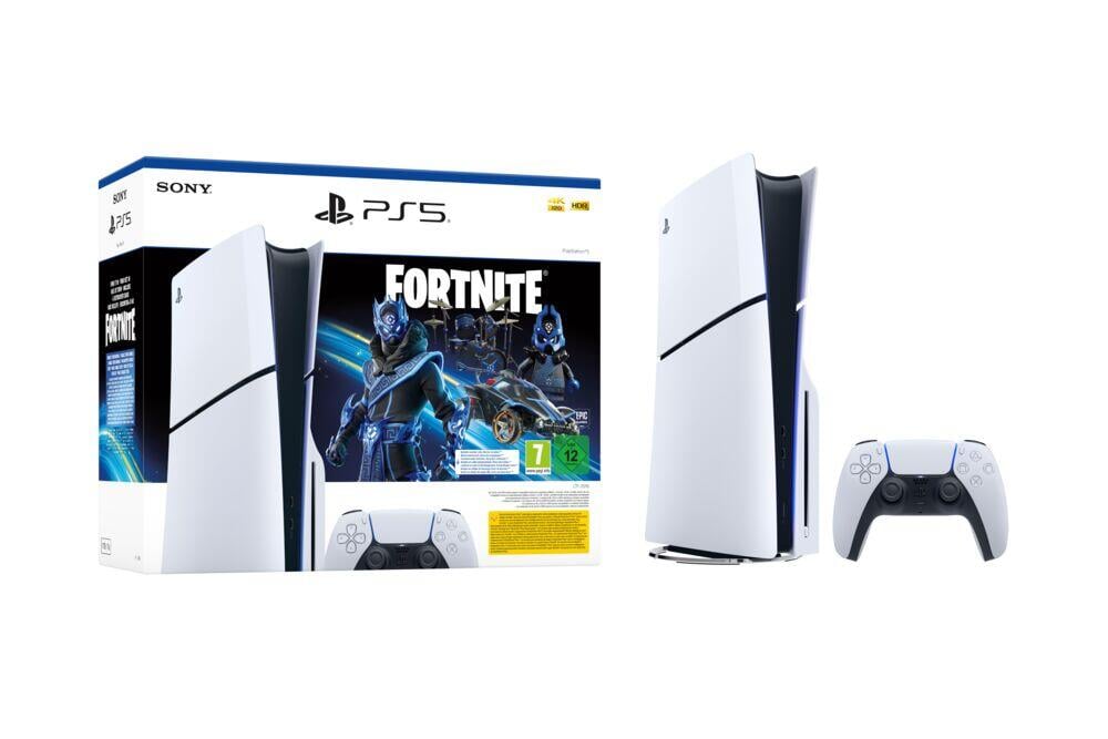 PlayStation®5-konsoll (model group - slim) + Fortnite® Cobalt Star-pakke