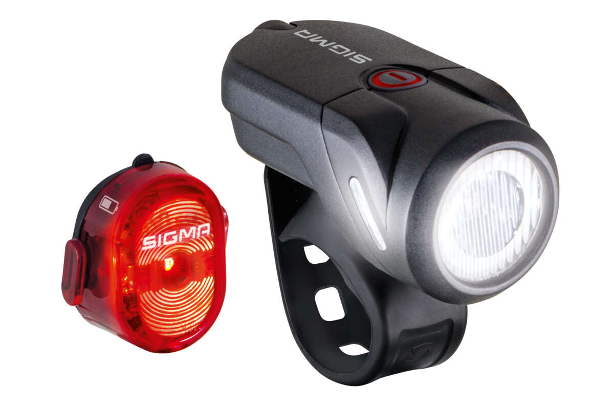 Sigma Aura 35 USB sykkellykt sett med baklys