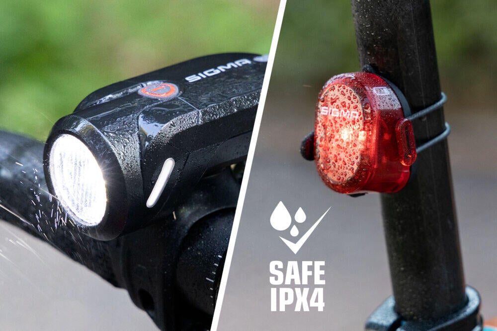 Sigma Aura 35 USB sykkellykt sett med baklys