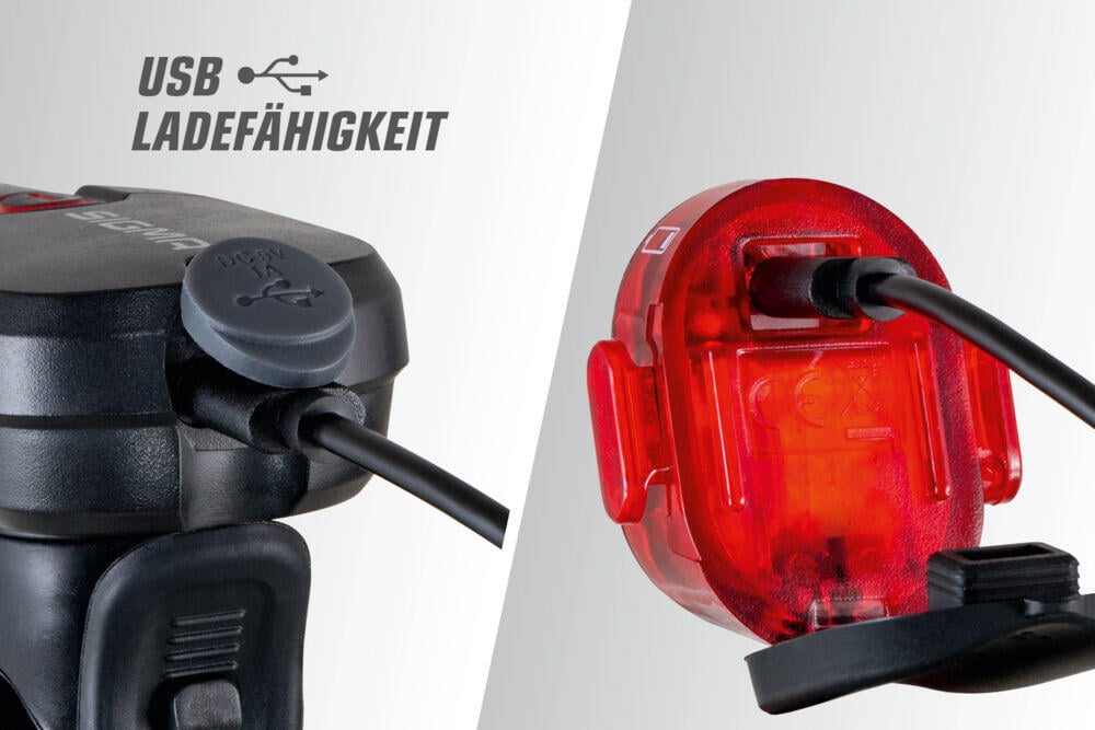Sigma Aura 35 USB sykkellykt sett med baklys