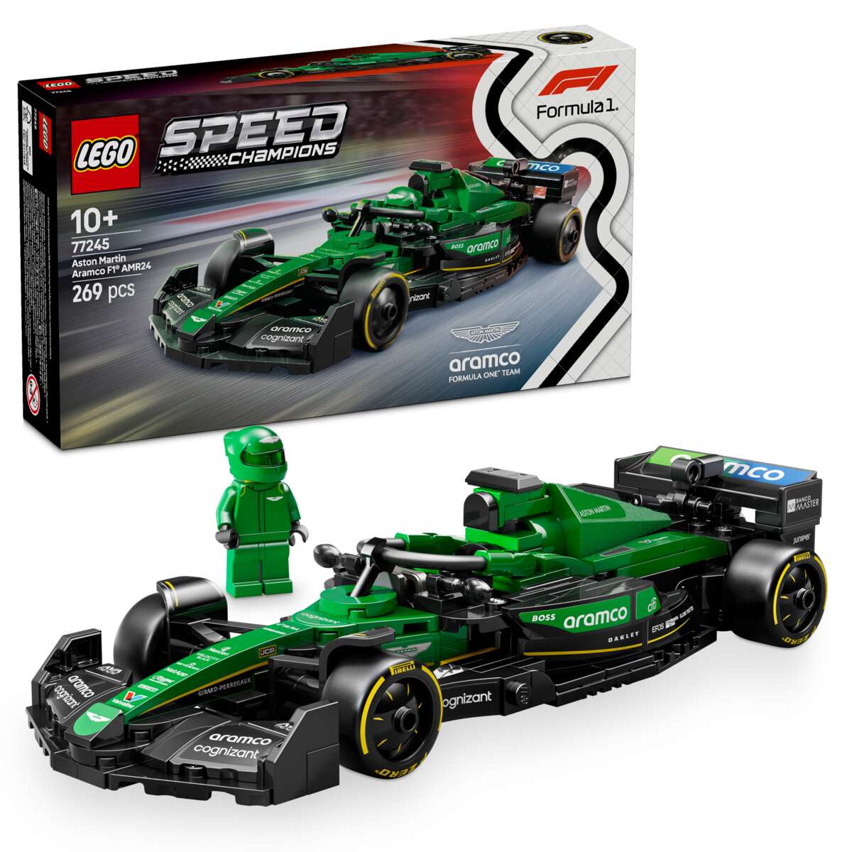 LEGO® Speed Champions Aston Martin Aramco F1® AMR24-racerbil 77245