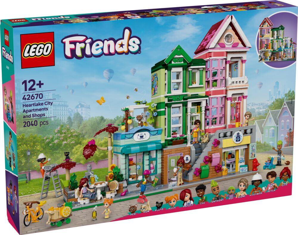LEGO® Friends Leiligheter og butikker i Heartlake City 42670