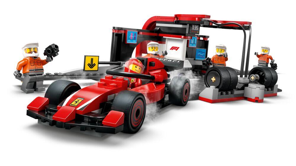LEGO® City F1®-depotstopp og -team med Ferrari-bil 60443