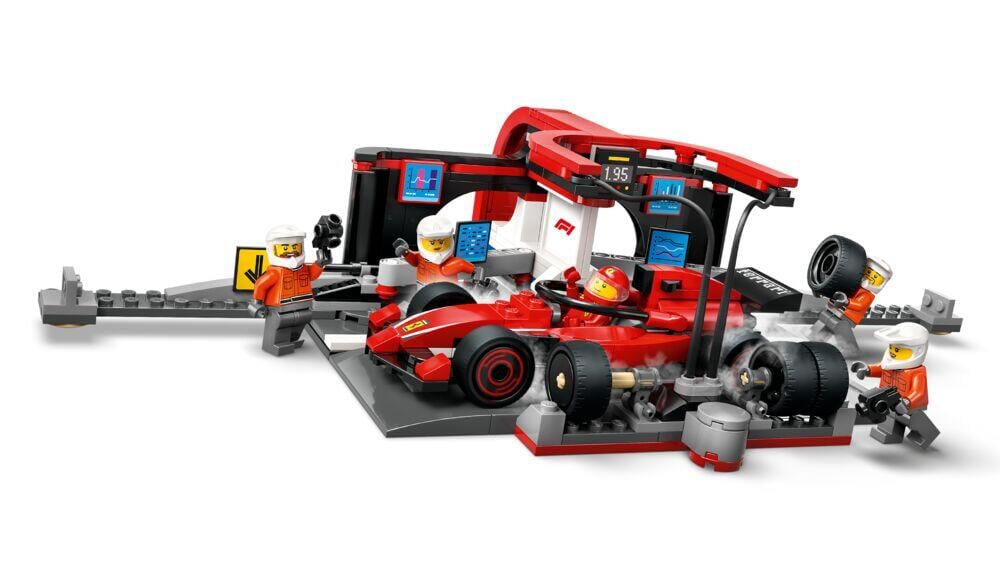 LEGO® City F1®-depotstopp og -team med Ferrari-bil 60443