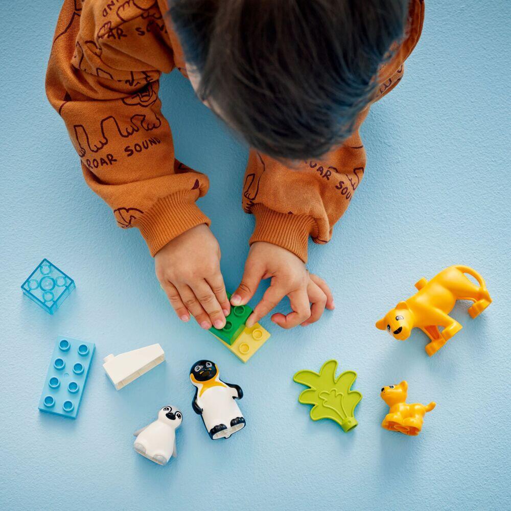 LEGO® DUPLO® Town Villdyrfamilier: Pingviner og løver 10442