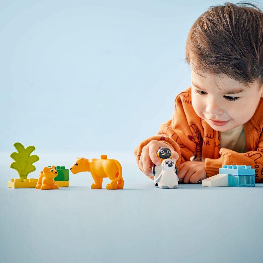 LEGO® DUPLO® Town Villdyrfamilier: Pingviner og løver 10442