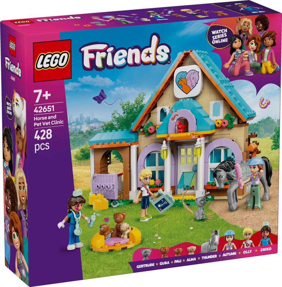 LEGO® Friends Dyreklinikk med hest og kjæledyr 42651