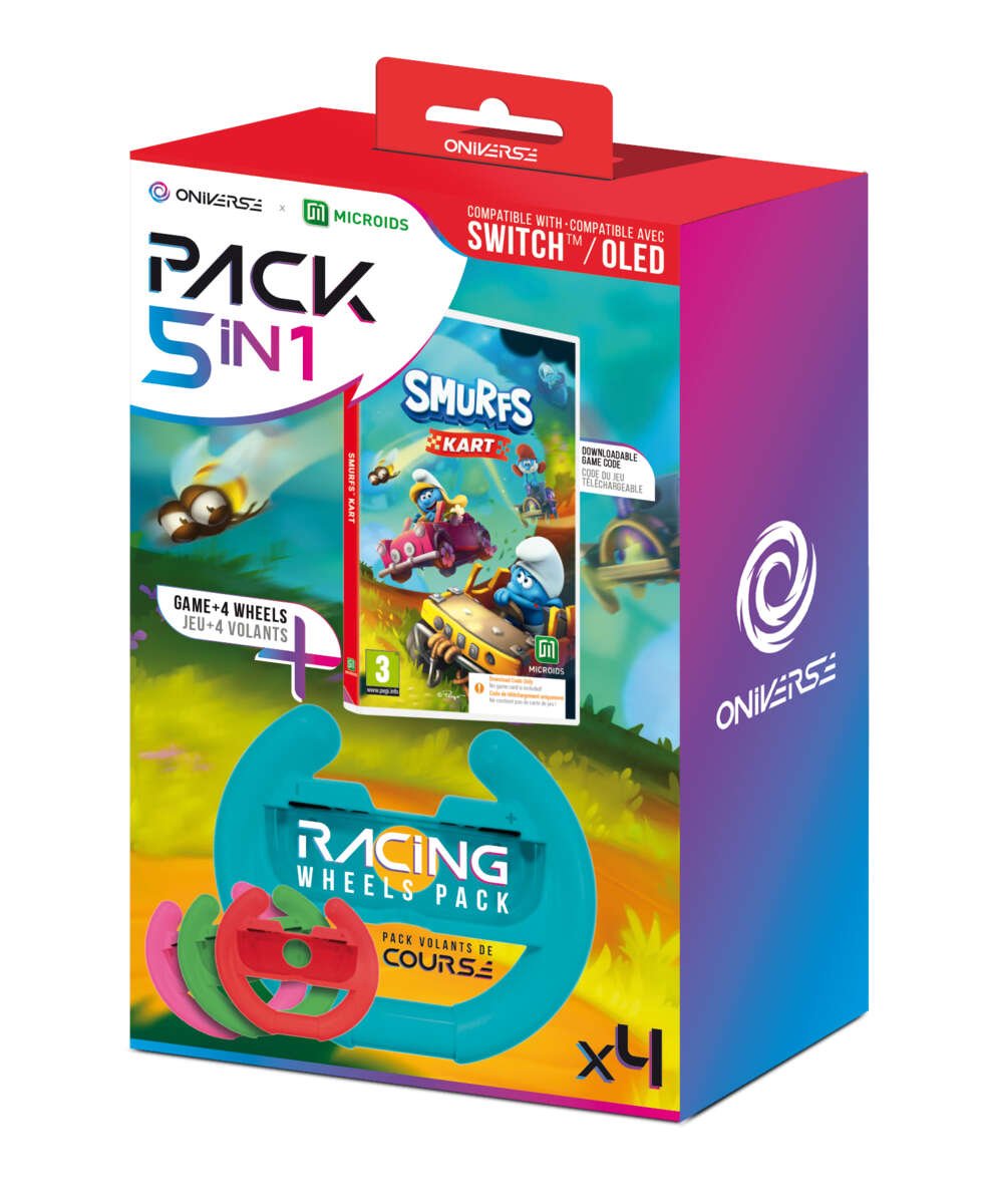 ONIVERSE Bundle Code in Box Smurfs Kart / OLED + 4 hjul (SWITCH)