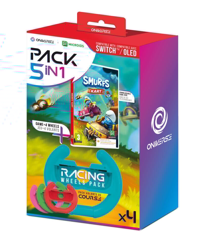 ONIVERSE Bundle Code in Box Smurfs Kart / OLED + 4 hjul (SWITCH)