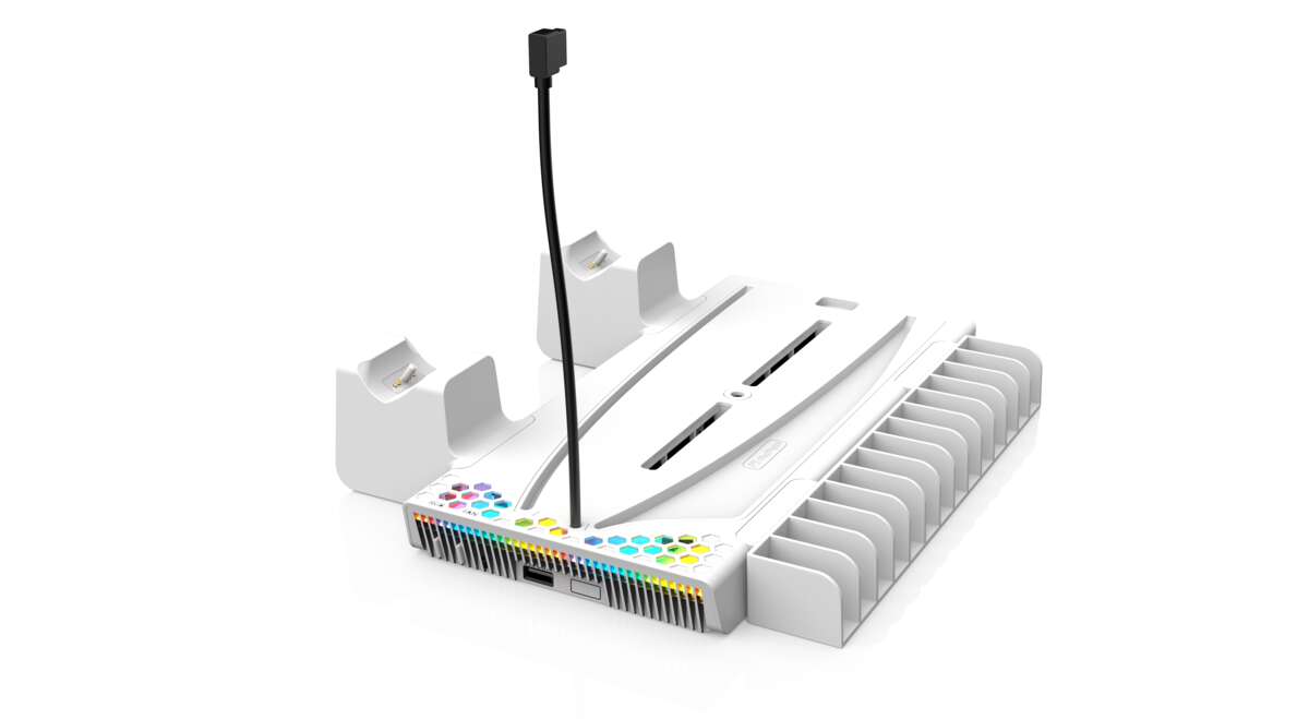 ONIVERSE Nexus 5 kjøle- og ladestativ - Hvit (PS5/PS5 Slim)