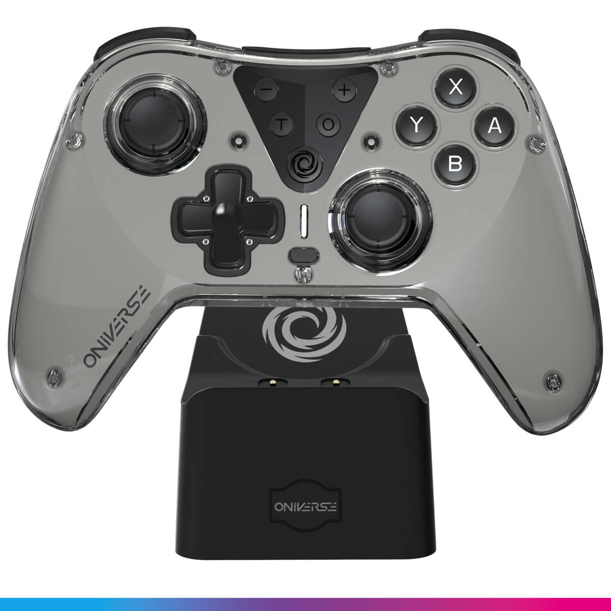 ONIVERSE Trådløs Astralite Bluetooth Controller Røyket Svart + Laderstasjon (Switch PC Mobil)