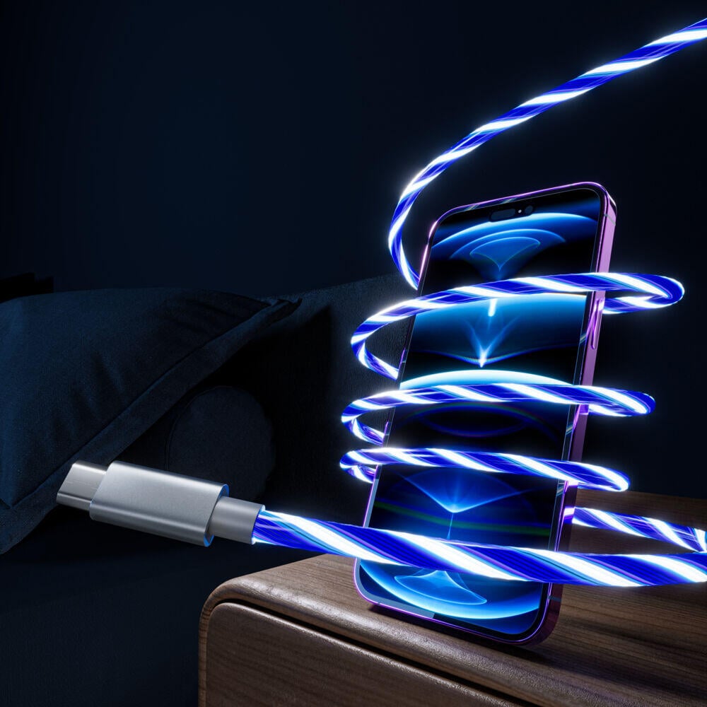 Oniverse LED-hurtigladekabel USB-C til USB-C