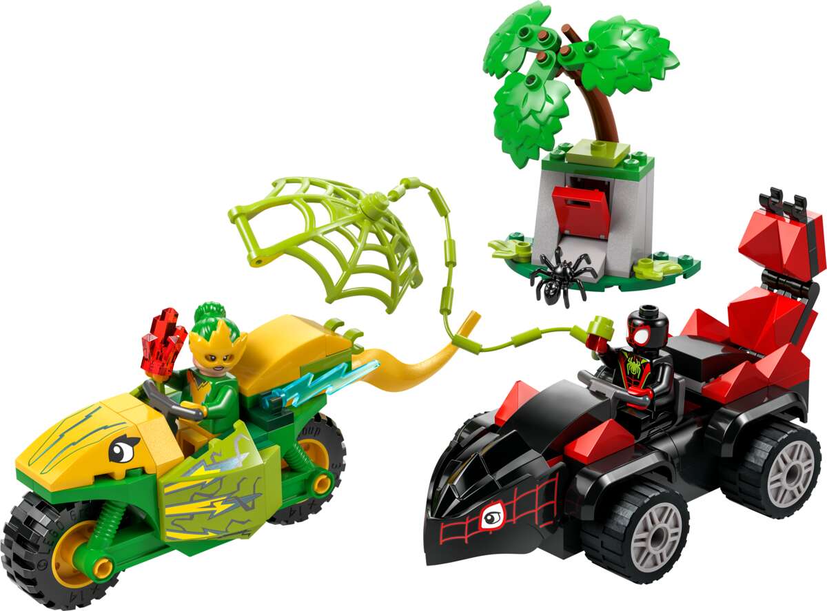 LEGO® Marvel Spidey og hans fantastiske venner Dinosaurkjøretøyjakt med Spin og Electro 11198