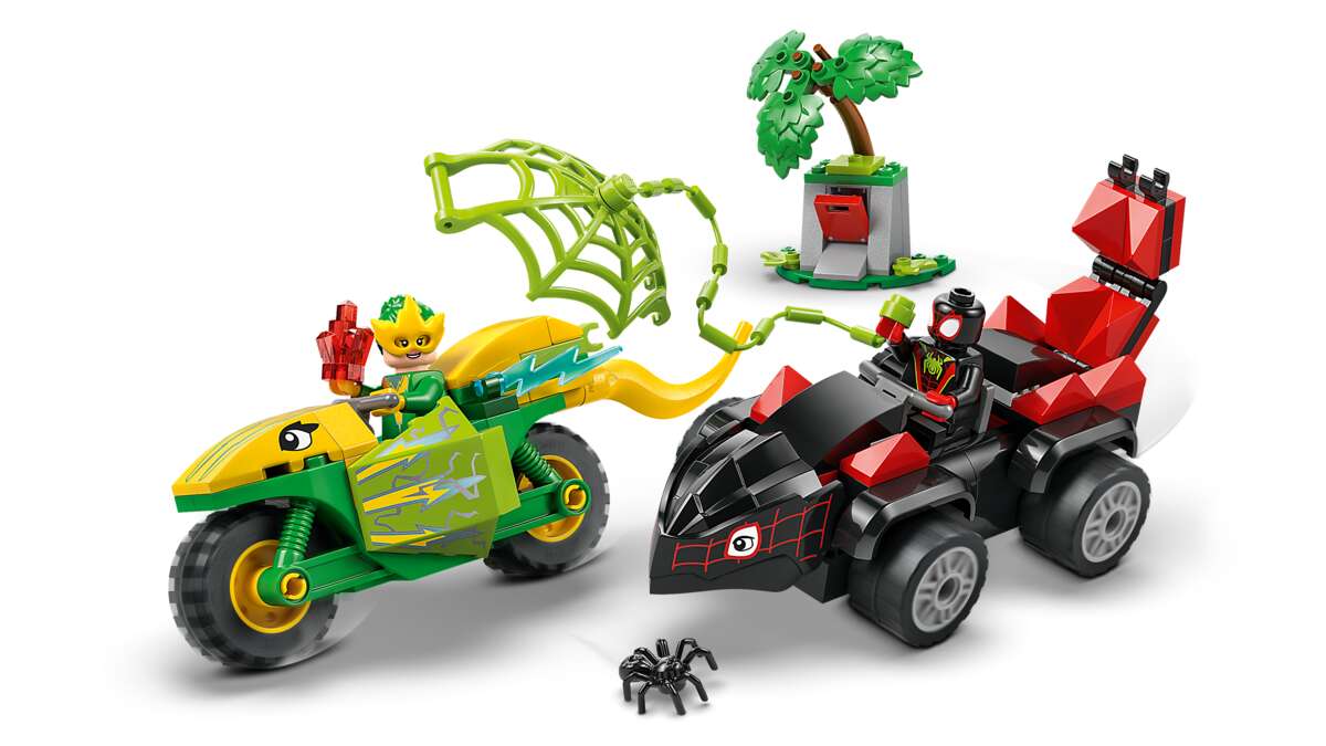 LEGO® Marvel Spidey og hans fantastiske venner Dinosaurkjøretøyjakt med Spin og Electro 11198