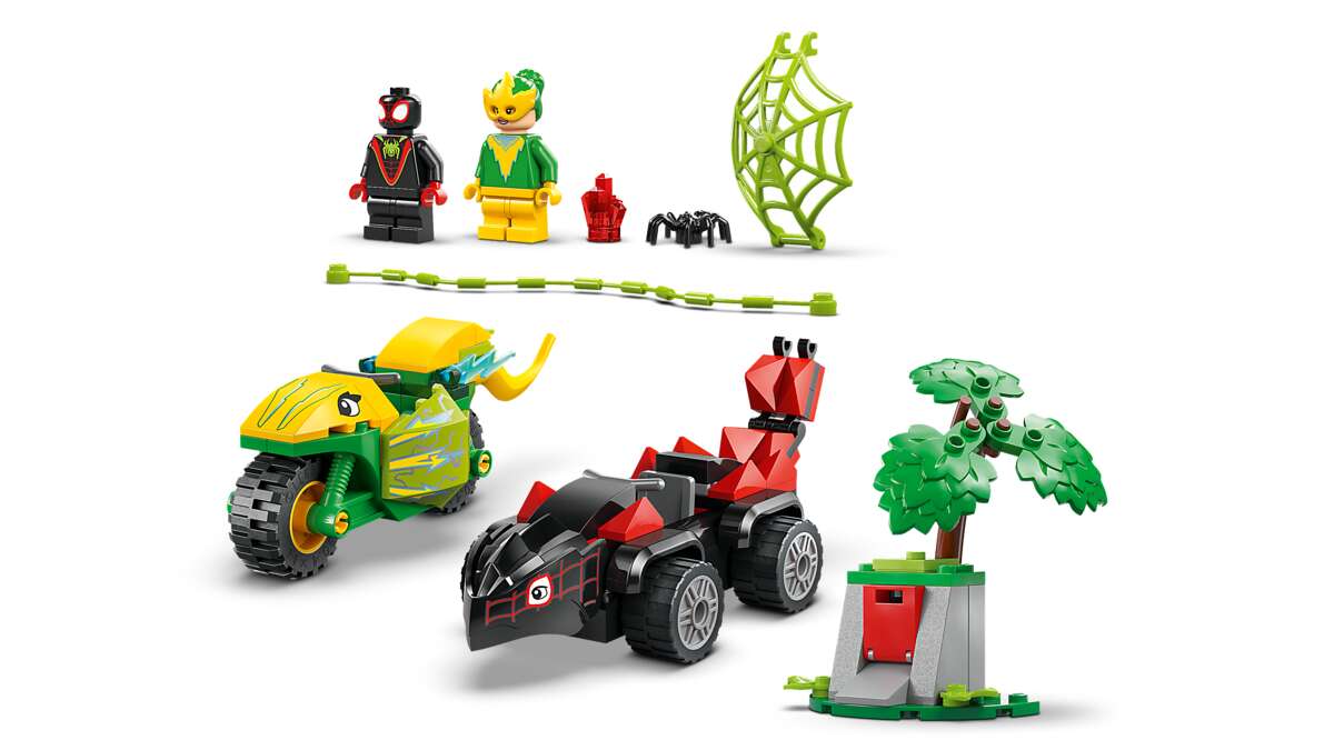 LEGO® Marvel Spidey og hans fantastiske venner Dinosaurkjøretøyjakt med Spin og Electro 11198