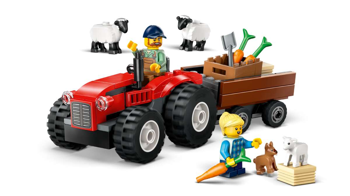 LEGO® City Sett med rød traktor, henger og sau 60461