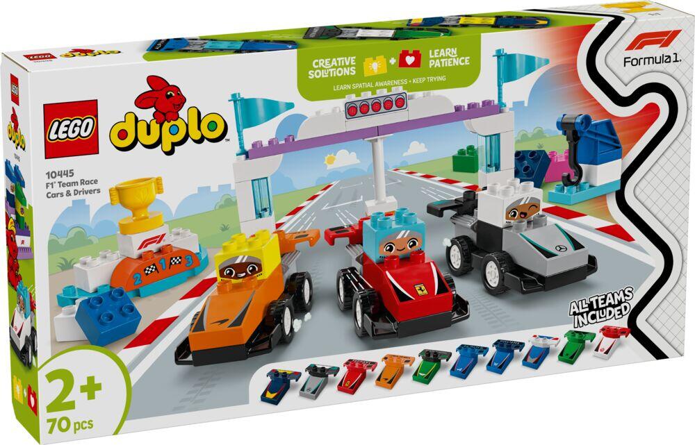 LEGO® DUPLO® Town F1® Team med racerbiler og sjåfører 10445