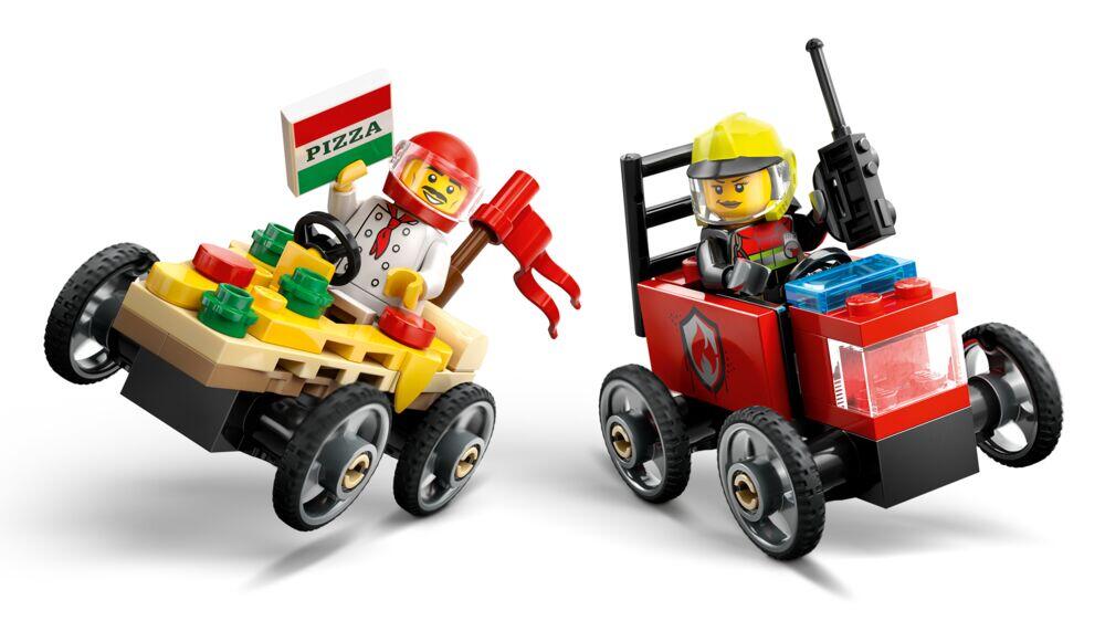 LEGO® City Billøp mellom pizzabil og brannbil 60458