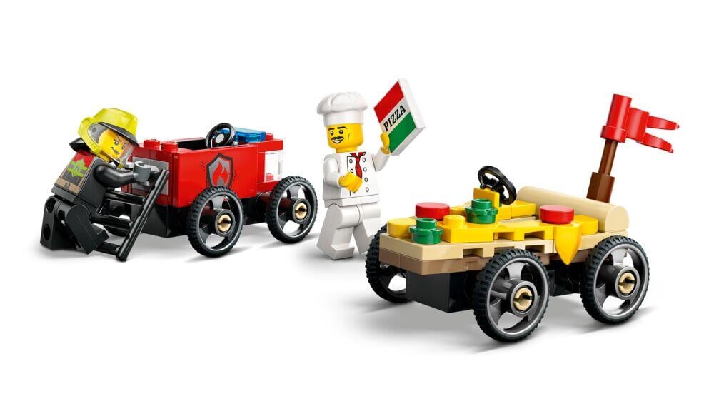 LEGO® City Billøp mellom pizzabil og brannbil 60458