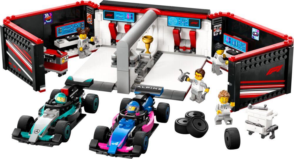 LEGO® City F1®-verksted med Mercedes-AMG og Alpine 60444