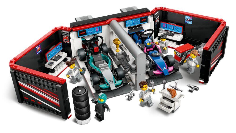 LEGO® City F1®-verksted med Mercedes-AMG og Alpine 60444
