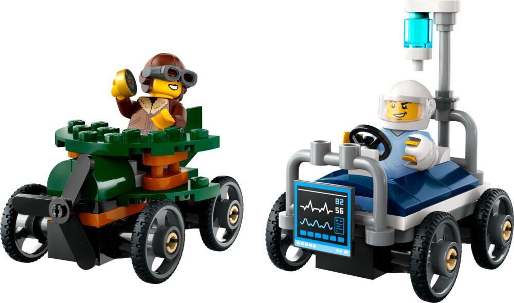 LEGO® City Racerbilpakke flybil mot sykesengbil 60459